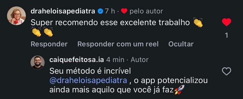 Comentário da Dra. Heloísa sobre o projeto
